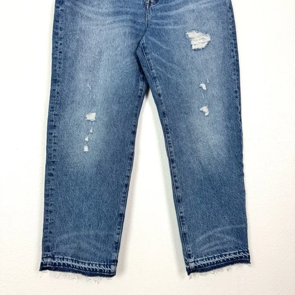 NWT Madewell Classic Straight Jeans Destructed Edition Tyler Wash Size 31 - Picture 7 of 13